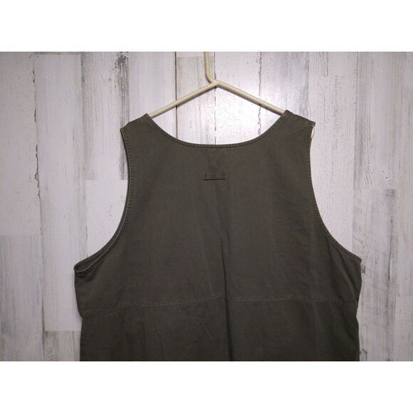 Roaman's Size B4 Green Canvas Sleeveless Dress - Picture 10 of 10